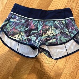 lululemon speed short size 4 multicolor pattern